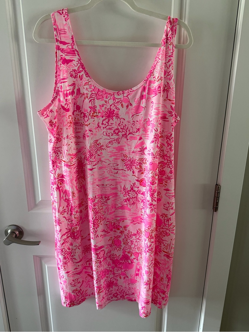 Lilly Pulitzer Pink & White Tropical Palm Shift